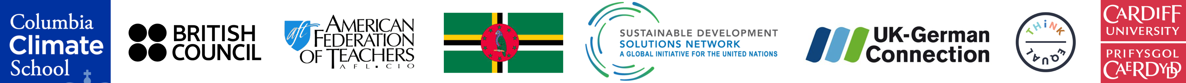 Trusted by global institutions including Columbia Climate School, British Council, American Federation of Teachers, UK–German Connection, Government of Dominica, and UNSDSN